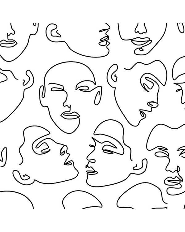 کاناپه تخت شو یک نفره نوپه هوم Nopehome مدل نقاشی مینیمال صورت کد M1098 - تصویر 6