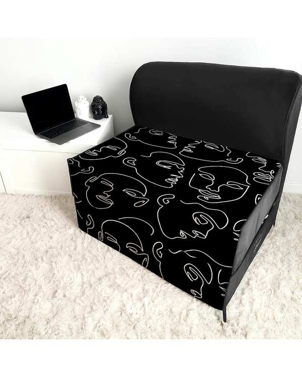 کاناپه تخت شو یک نفره نوپه هوم Nopehome مدل نقاشی مینیمال صورت کد M1099