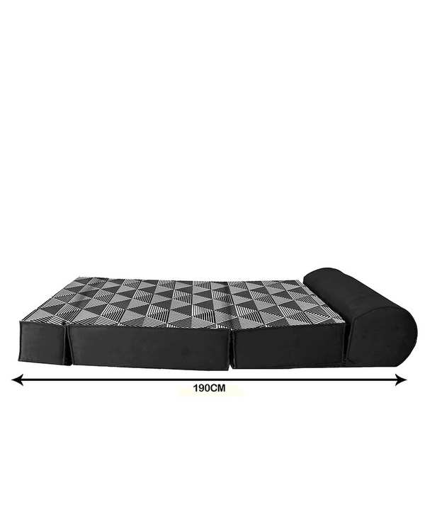 کاناپه تخت شو یک نفره نوپه هوم Nopehome مدل پترن مینیمال مثلث کد M1100 - تصویر 4