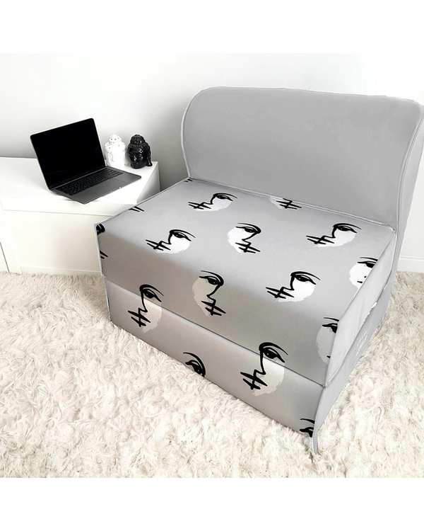 کاناپه تخت شو یک نفره نوپه هوم Nopehome مدل نقاشی مینیمال صورت کد M1128