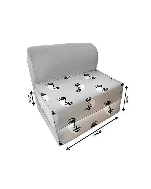 کاناپه تخت شو یک نفره نوپه هوم Nopehome مدل نقاشی مینیمال صورت کد M1128 - تصویر 4