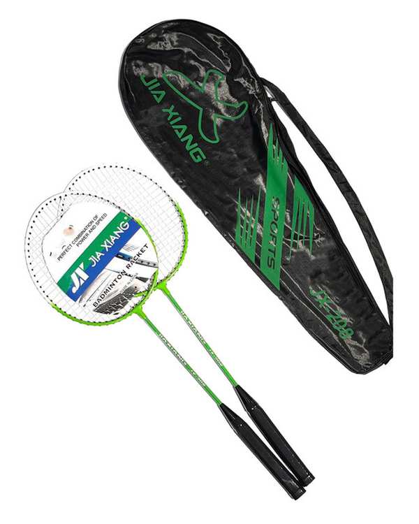 راکت بدمینتون سبز جیا مدل J2 بسته 2 عددی