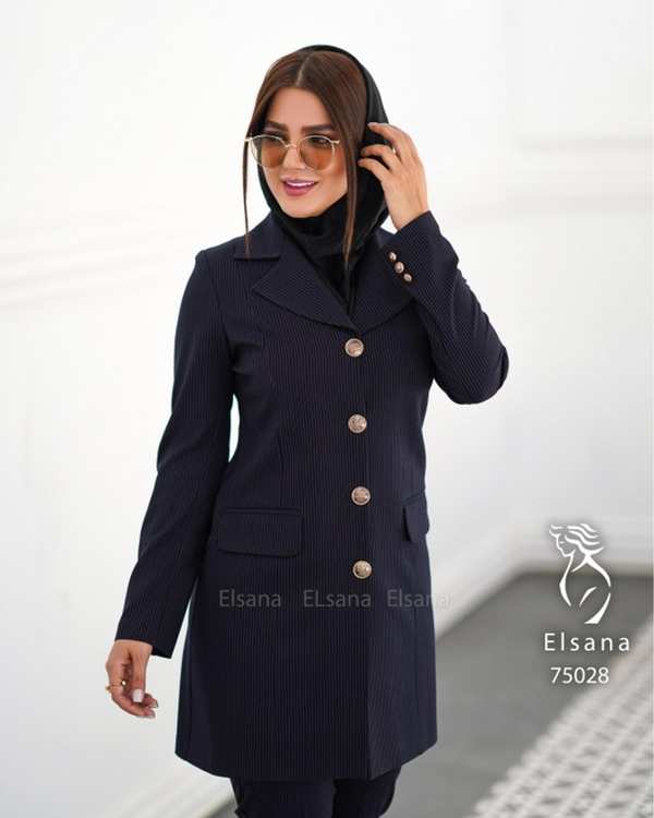 ست مانتو و شلوار اداری زنانه مدل ابریشم دیپلمات السانا Elsana کد 750