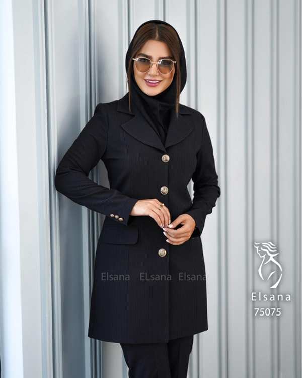 ست مانتو و شلوار اداری زنانه مدل ابریشم دیپلمات السانا Elsana کد 750