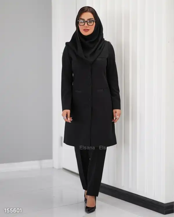 ست مانتو و شلوار اداری زنانه مدل کرشمه السانا Elsana کد 1556