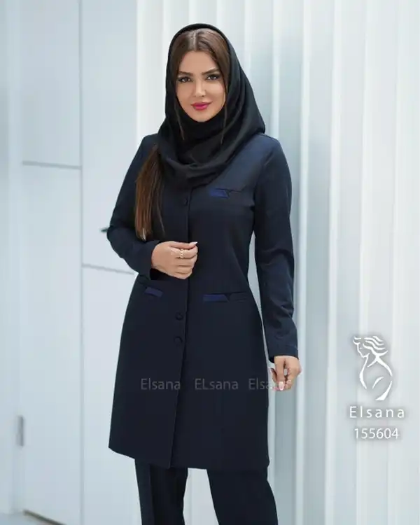 ست مانتو و شلوار اداری زنانه مدل کرشمه السانا Elsana کد 1556