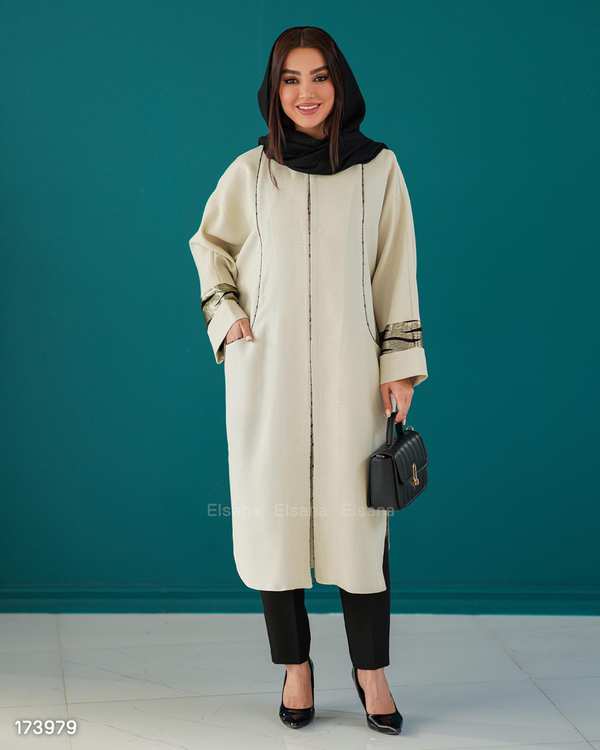 مانتو زنانه استخوانی السانا Elsana مدل پرنگ کد 1739
