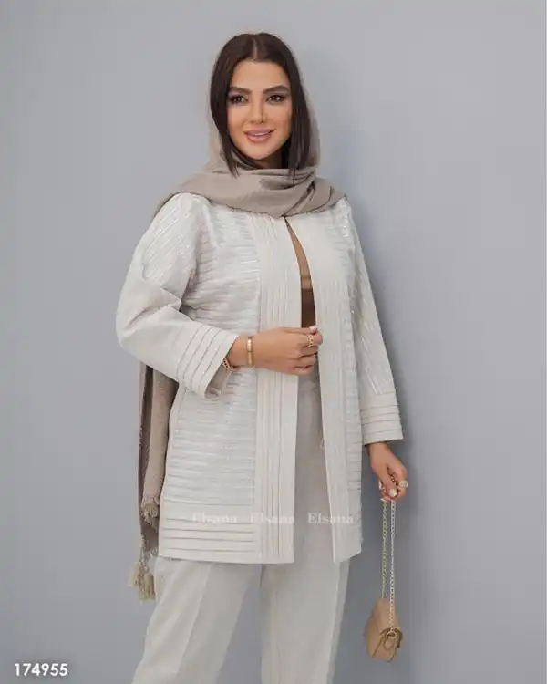 مانتو زنانه مدل طوطیا نچرال سرو السانا Elsana کد 1749