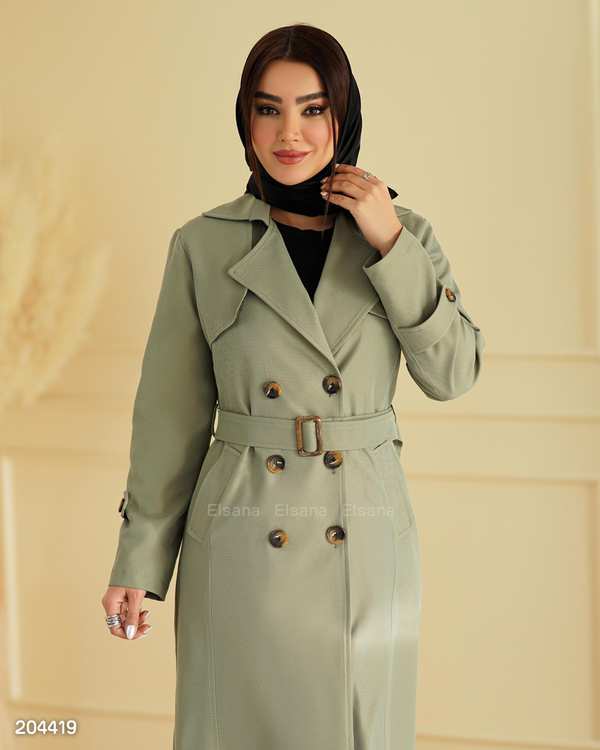 ترنج کت زنانه سبز سدری السانا Elsana مدل یاسان کد 2044