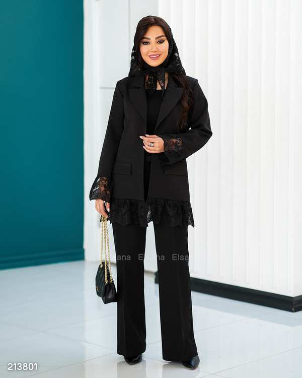 کت زنانه مشکی السانا Elsana مدل فرشته کد 2138
