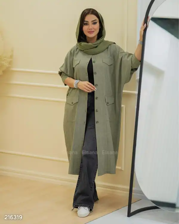 مانتو بلند زنانه مدل مهرنوش السانا Elsana کد 2163