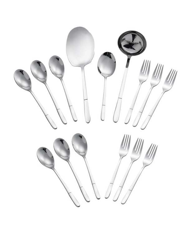 سرویس قاشق و چنگال 15 پارچه استیل جی فی نی GIFFINI مدل G-56