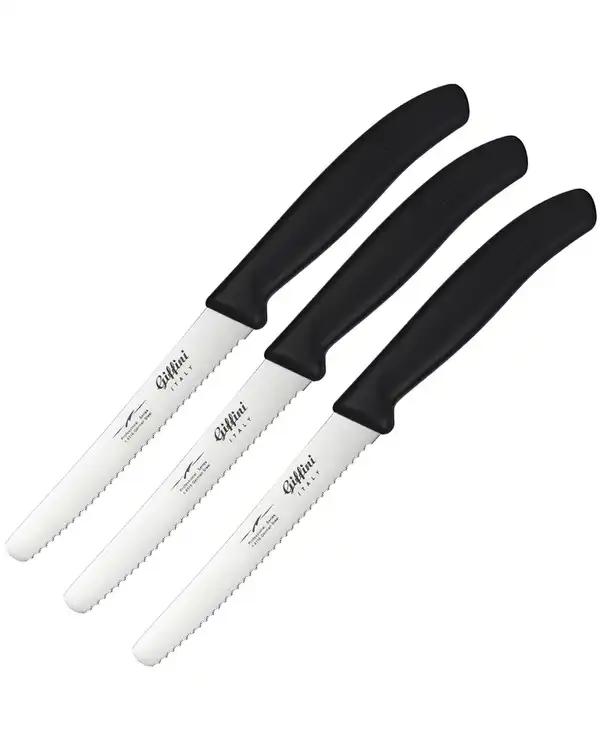چاقو آشپزخانه مشکی جی فی نی GIFFINI کد G-03 بسته 3 عددی