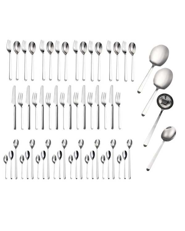 سرویس قاشق و چنگال 60 پارچه 8 نفره استیل جی فی نی GIFFINI مدل 01