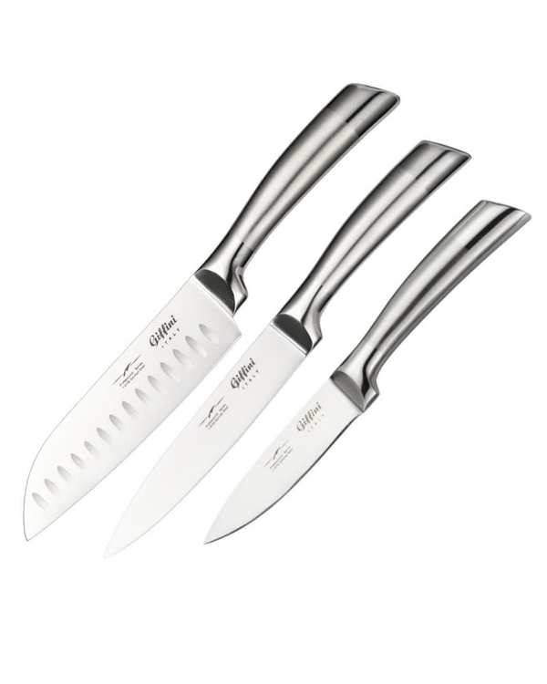 چاقو آشپزخانه جی فی نی GIFFINI کد G-1-2-SANTAKU بسته 3 عددی