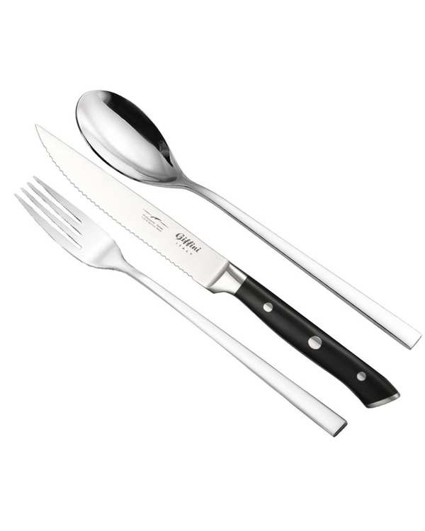 سرویس قاشق و چنگال 3 پارچه استیل جی فی نی GIFFINI مدل G-10