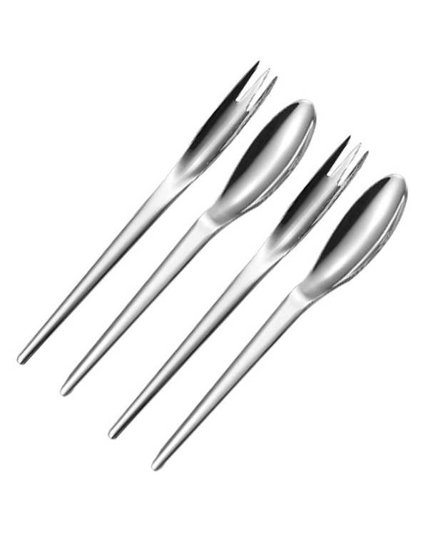 سرویس قاشق و چنگال 4 پارچه 2 نفره استیل جی فی نی GIFFINI مدل 94 رژیمی
