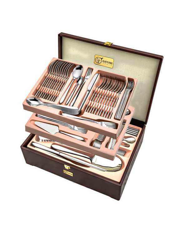 ست قاشق و چنگال 157 پارچه 30 نفره استیل جی فی نی GIFFINI مدل G-05