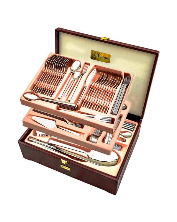 سرویس قاشق و چنگال 157 پارچه 30 نفره استیل جی فی نی GIFFINI مدل 01