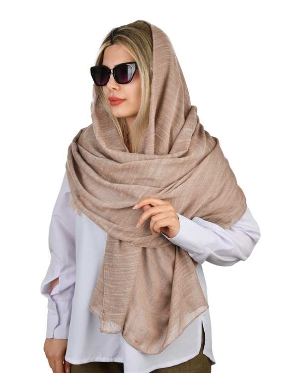 شال زنانه نخی کرم آماهی Amahi کد 00125