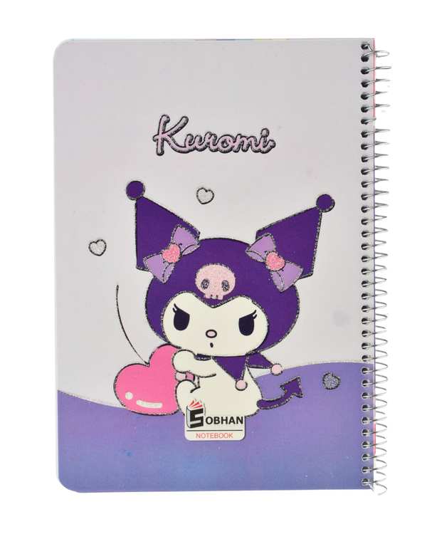 دفتر مشق 100 برگ سیمی بنفش طرح کرومی Kuromi کد 004