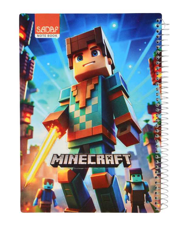دفتر مشق 100 برگ سیمی طرح ماینکرفت MINECRAFT