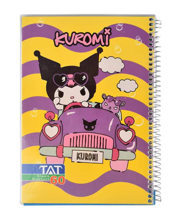 دفتر مشق 60 برگ سیمی مجلد طرح کرومی Kuromi کد 009