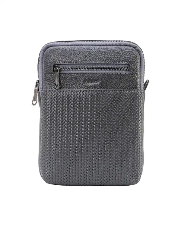 کیف کراس بادی مردانه خاکستری صاد مدل AS8102