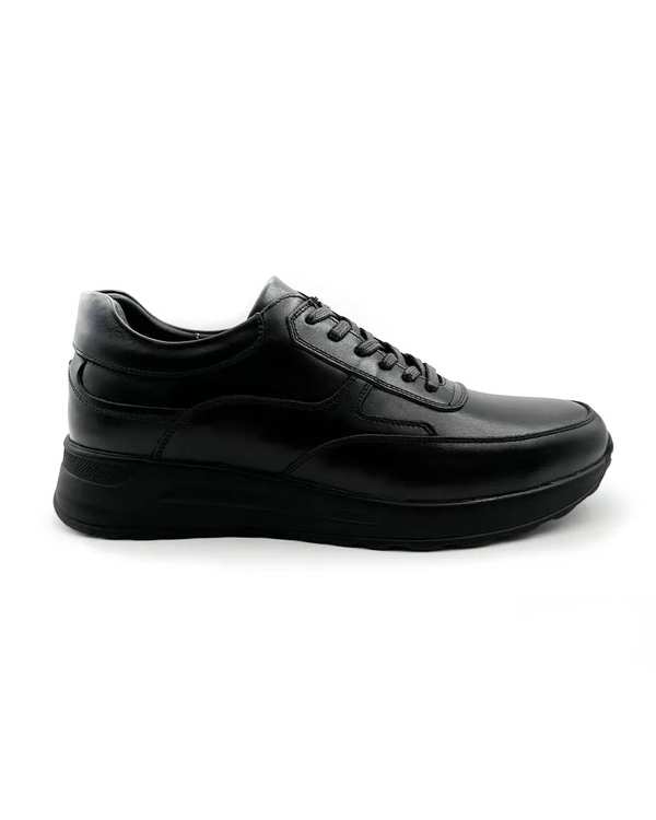 کفش چرم مردانه کژوال طبی مشکی چرم میخچی Mikhchi Leather مدل E8