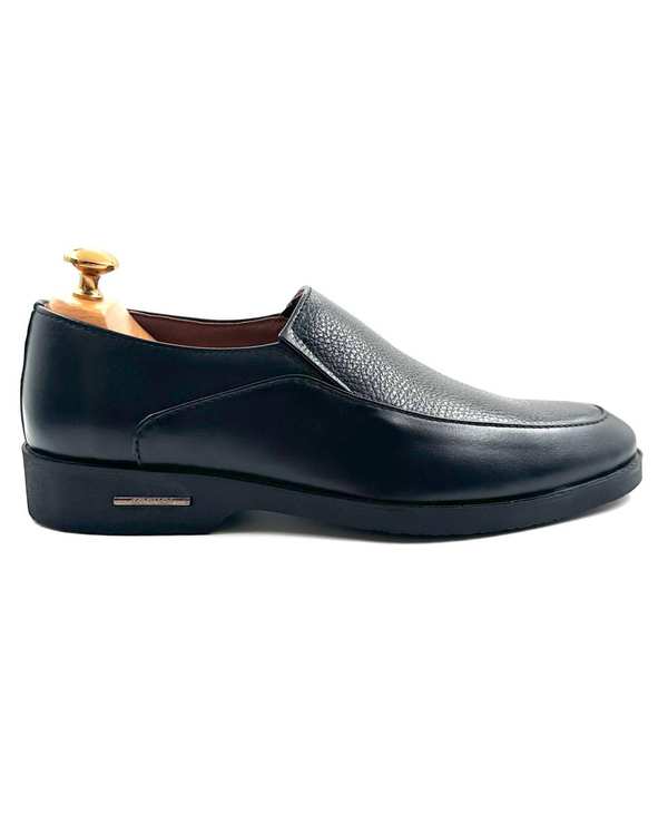 کفش چرم مردانه رسمی دست دوز مشکی چرم میخچی Mikhchi Leather مدل G531