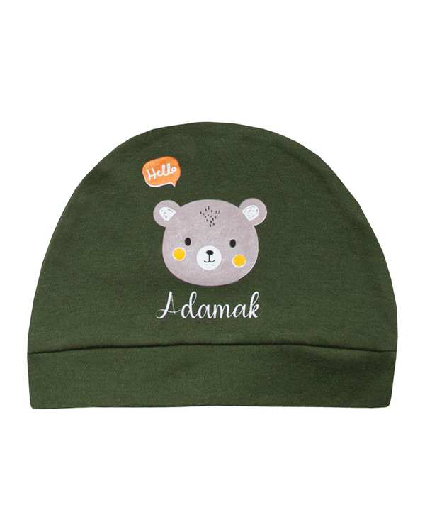 کلاه نوزادی سبز آدمک Adamak مدل راسو کد 3035000