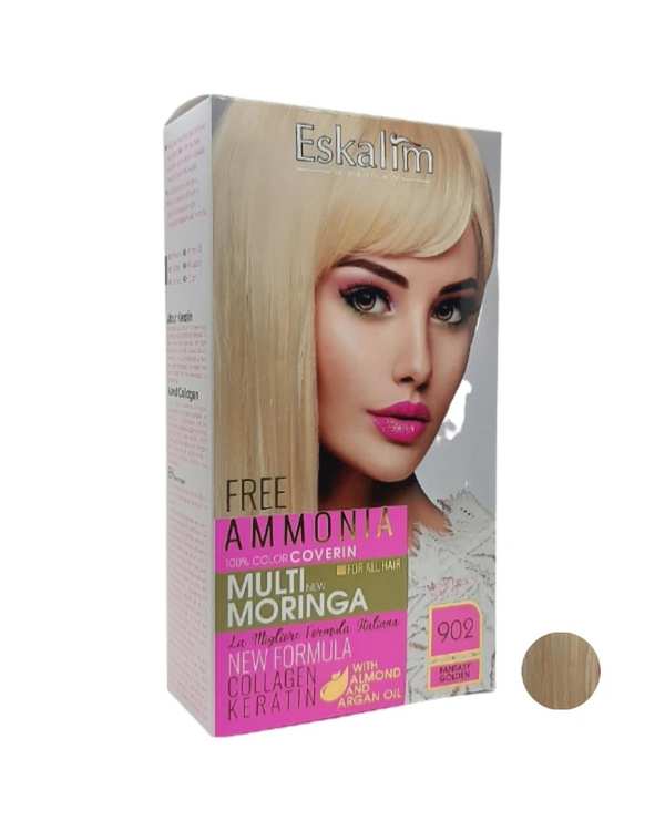 کیت رنگ مو بلوند طلایی فانتزی اسکالیم Eskalim شماره 902 حجم 100ml
