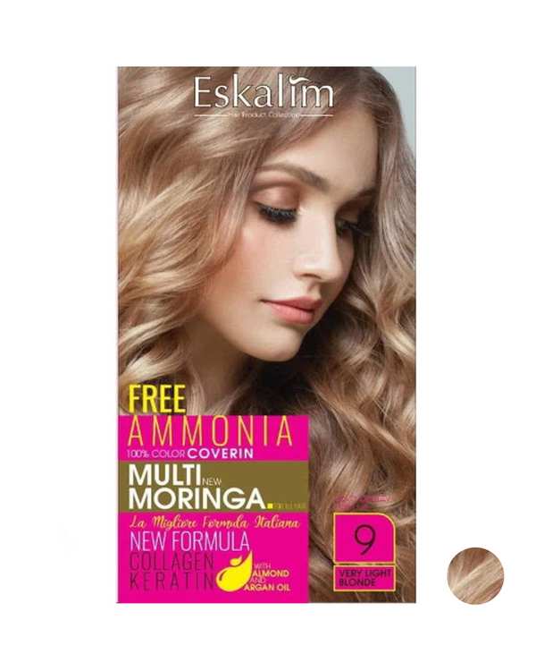 کیت رنگ مو بلوند خیلی روشن اسکالیم Eskalim شماره 9 حجم 100ml
