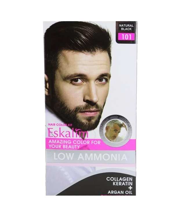 کیت رنگ مو مردانه کم آمونیاک اسکالیم Eskalim شماره 101