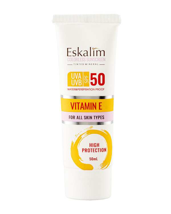 کرم ضد آفتاب روشن کننده بی رنگ SPF50 اسکالیم Eskalim حجم 50ml