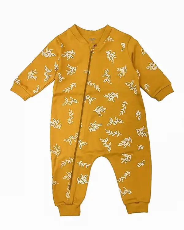 سرهمی نوزادی خردلی کیدز پرو Kids pro طرح برگ