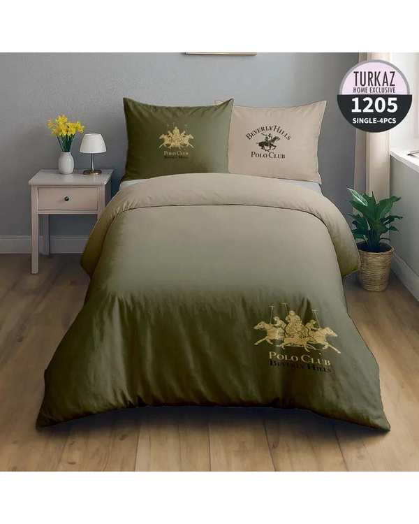 سرویس لحاف روتختی تک نفره 5 تکه میکرو تنسل گیاهی دو رو TURKAZ مدل 1205