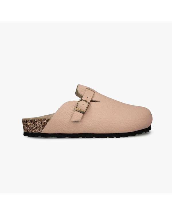 صندل اسلیپر چرم زنانه طبی کرم برتونیکس Berttonix کد PS-0323