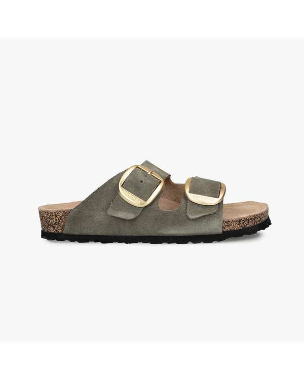 صندل اسلیپر چرم زنانه طبی سبز برتونیکس Berttonix کد PS-08