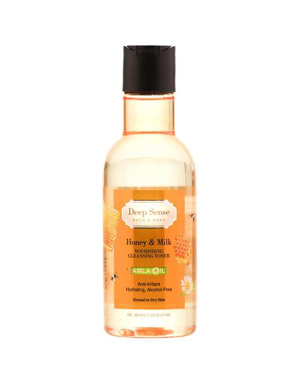 تونر پاک کننده و مرطوب کننده پوست دیپ سنس Deep Sense حاوی پروتئین شیر و عصاره عسل 160ml