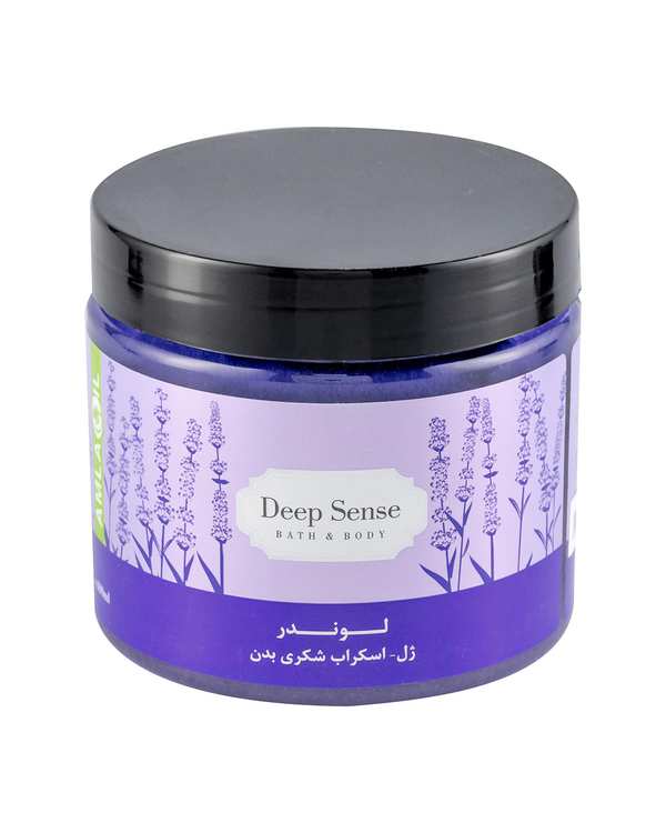 ژل اسکراب بدن لوندر دیپ سنس Deep Sense حاوی عصاره اسطوخودوس حجم 400ml