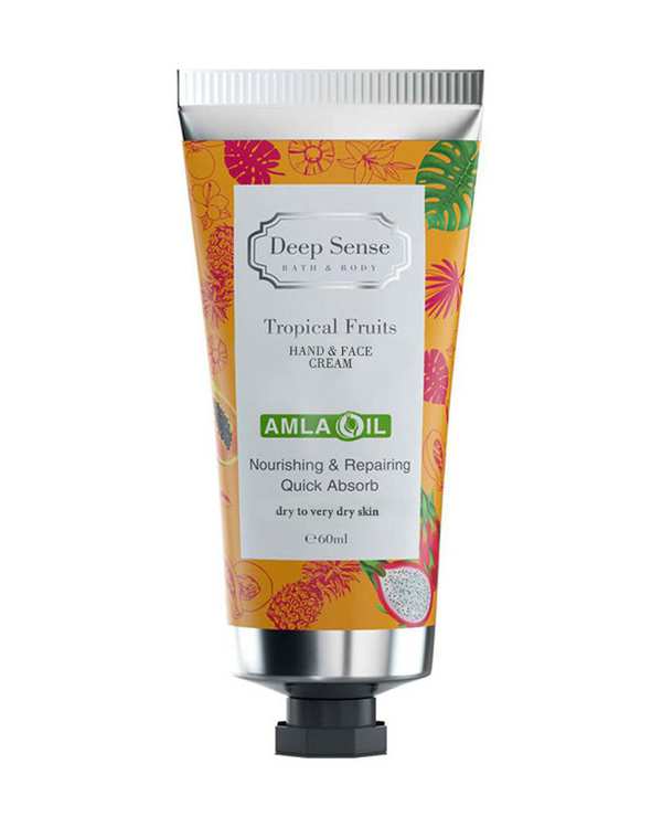 کرم مرطوب کننده دست و صورت تروپیکال دیپ سنس Deep Sense مناسب پوست های خشک و خیلی خشک 60ml