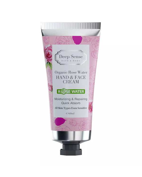 کرم مرطوب کننده دست و صورت گلاب دیپ سنس Deep Sense مناسب انوع پوست 60ml