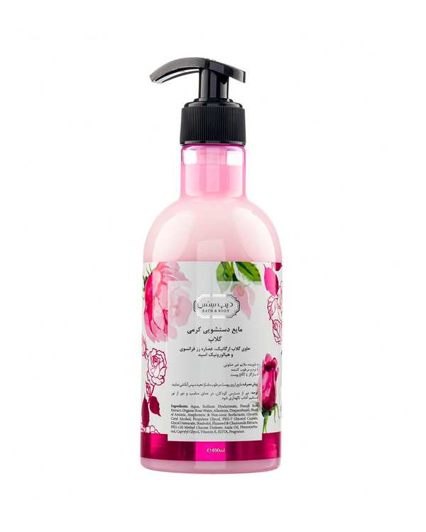 مایع دستشویی کرمی گلاب دیپ سنس Deep Sense حجم 400ml - تصویر 2