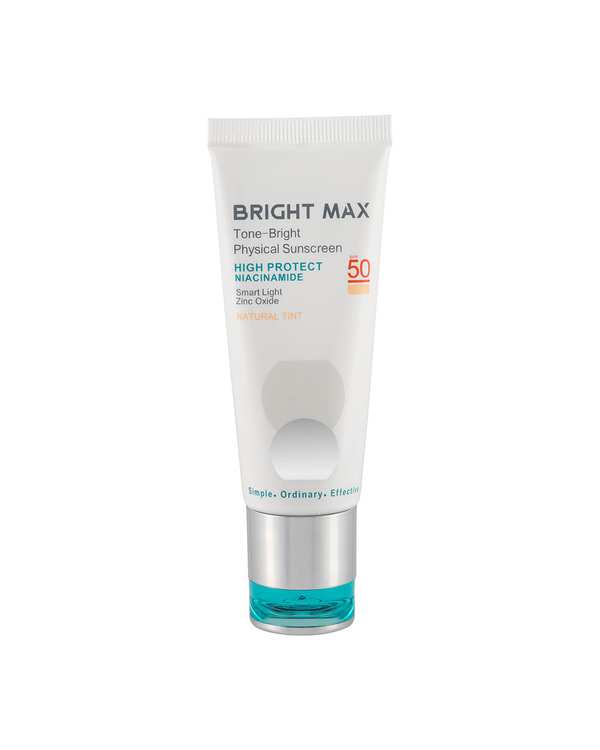 کرم ضد آفتاب فیزیکال رنگی SPF50 برایت مکس Bright Max سری تن برایت حجم 40ml