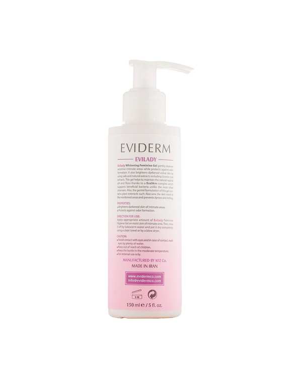 ژل بهداشتی روشن کننده اویدرم Eviderm حاوی LA مناسب برای بانوان حجم 150ml - تصویر 2
