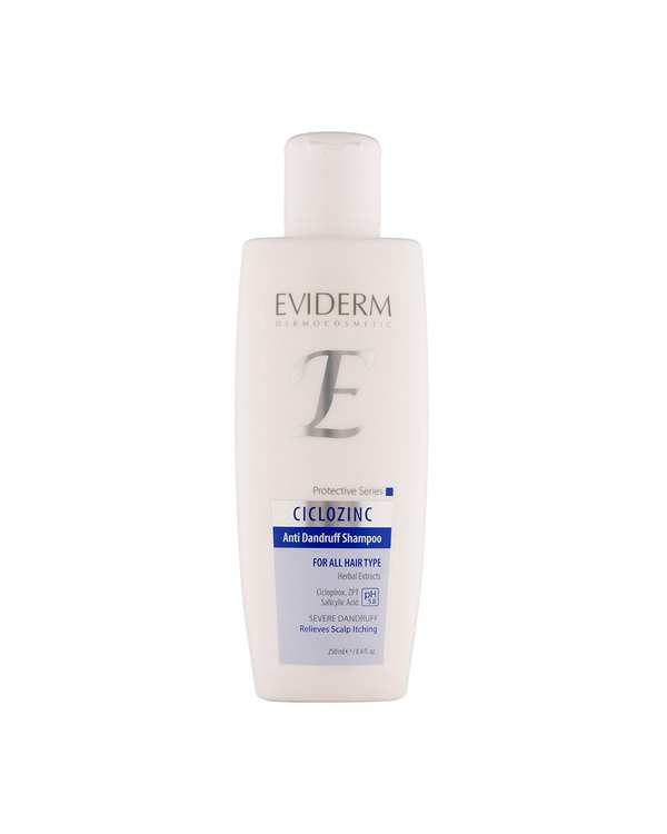شامپو مو ضد شوره اویدرم Eviderm مدل سیکلوزینک حجم 250ml