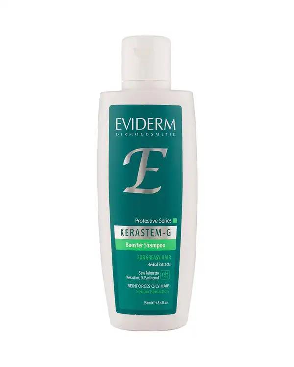 شامپو تقویت کننده مو اویدرم Eviderm مدل Kerastem G مناسب مو چرب حجم 250ml