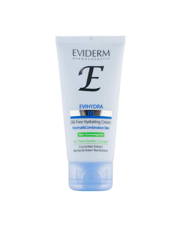 کرم آبرسان فاقد چربی اوی هیدرا اویدرم Eviderm مناسب پوست های نرمال و مختلط 50ml