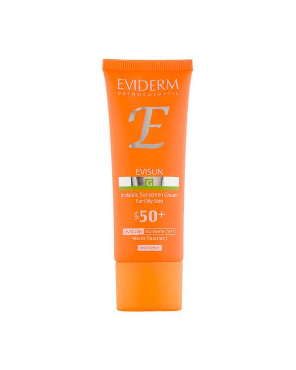 کرم ضد آفتاب بی رنگ SPF50 اویدرم Eviderm مدل G مناسب پوست چرب حجم 40ml